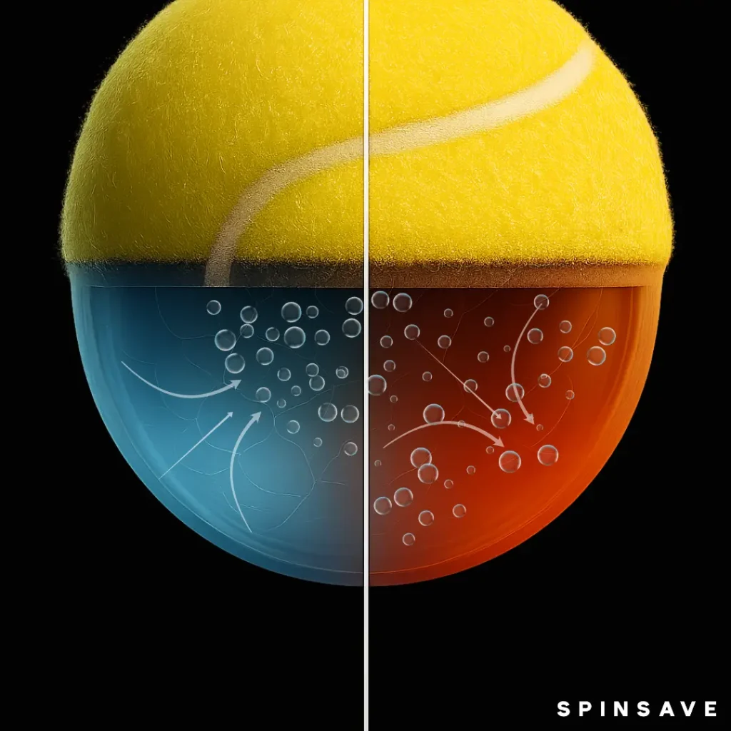 La temperatura moldea el rebote